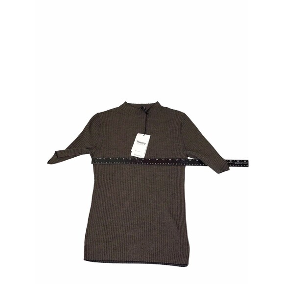 Leenda Mock Neck Sweater in Regal Wool Deep Navy/dark Beige Med - Picture 9 of 13